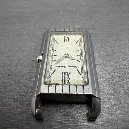 Tommy Bahama Tank Watch Women 22mm Cream Dial Silver Tone Rectangle TB2065 PARTS5
