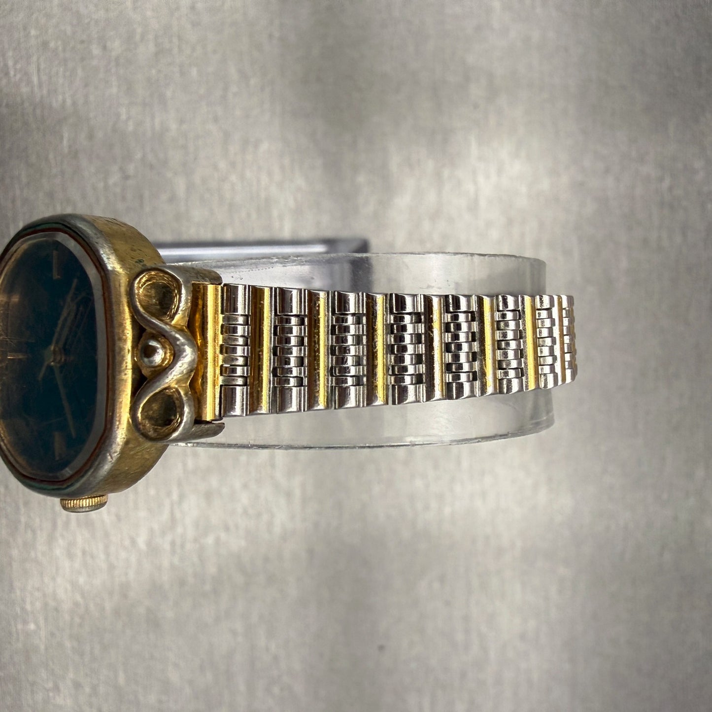Seiko Watch Women 22mm Brown Dial Two Tone Oval 1421-5500 Vintage New Battery4