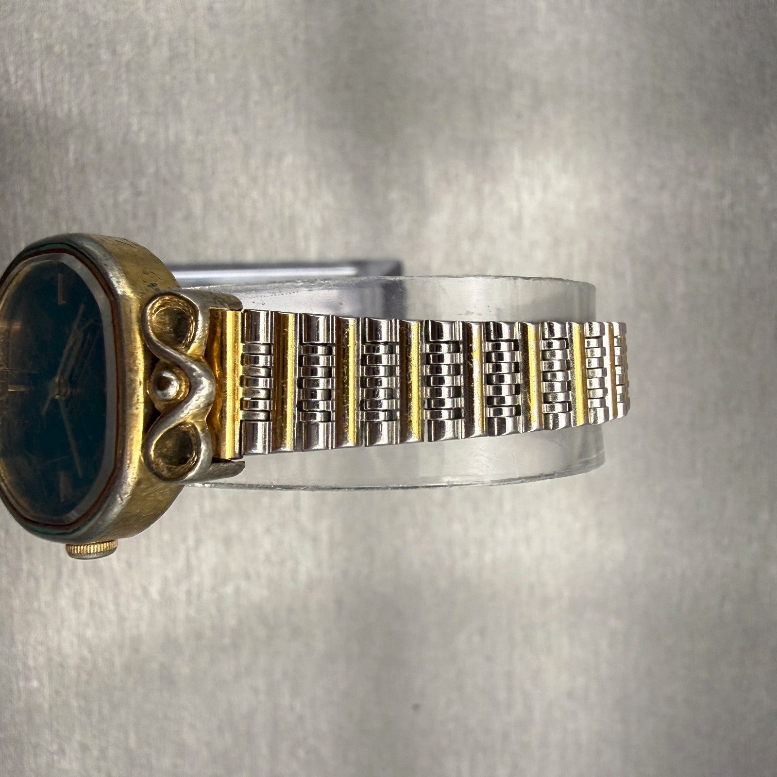 Seiko Watch Women 22mm Brown Dial Two Tone Oval 1421-5500 Vintage New Battery4