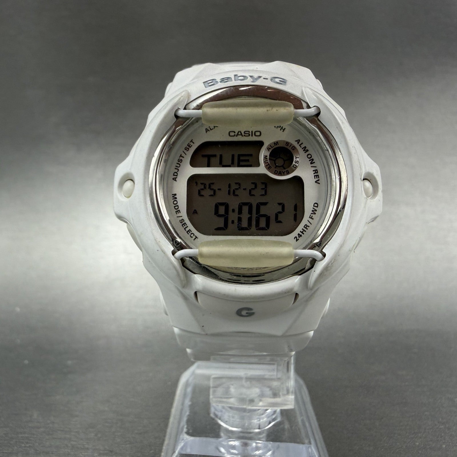 Casio Baby-G Watch Women 43mm White Digital Alarm Chronograph BG-169R New Batt5