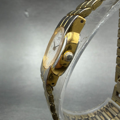 Seiko Watch Women 16mm White Dial Gold Tone Oval Vintage 1N00-5A50 New Battery3