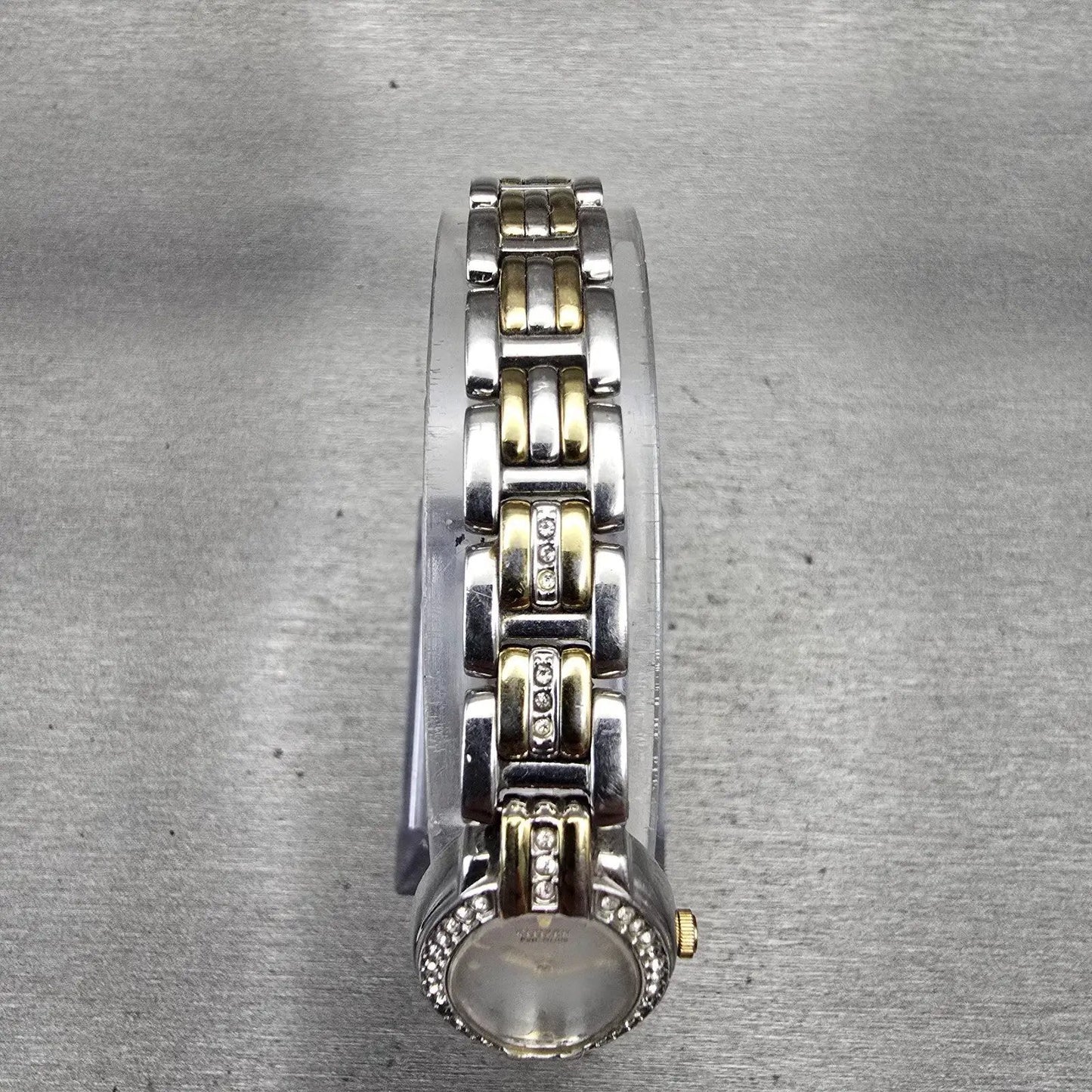 Citizen Eco-Drive Watch Women 17mm MOP Dial Silver Tone Gemmed B023-S039214 Runs4