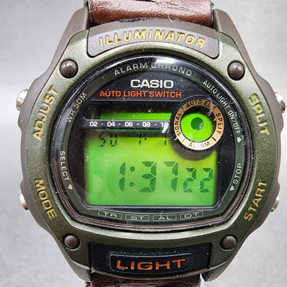 Casio Illuminator Watch Men 37mm Digital Brown Alarm Chronograph New Battery1