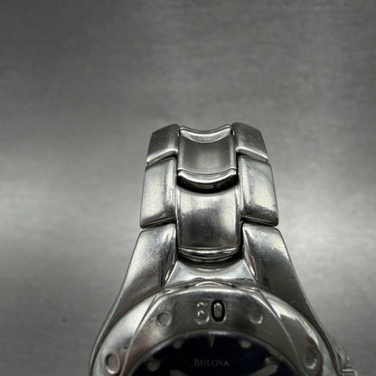 Bulova Marine Star Watch Women 27mm Blue Dial Silver Tone Date Round New Battery4