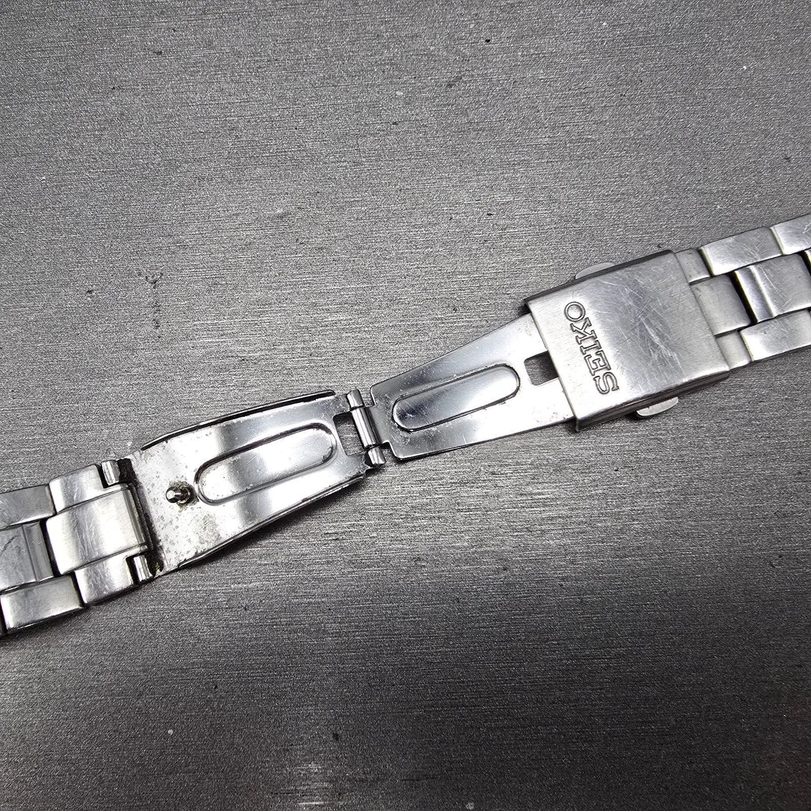 Seiko Bracelet 20mm Stainless Steel Silver Tone Tri Folding Clasp 4A5G1CI Japan14