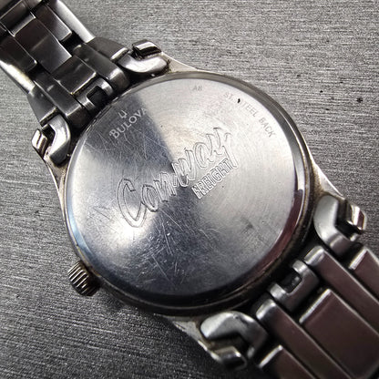 Bulova Watch Women 30mm Silver Dial Silver Tone Round 96L005 New Battery10