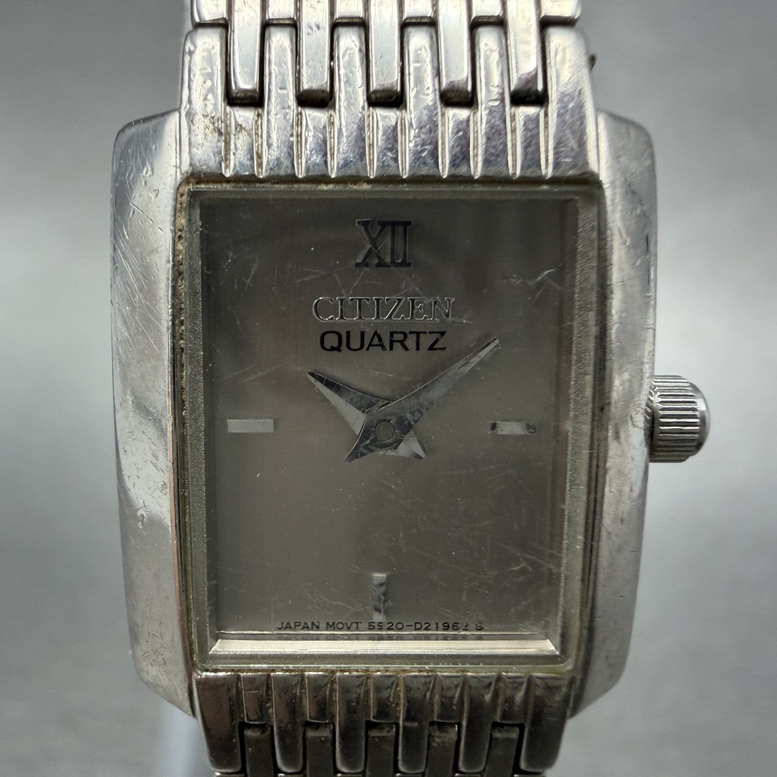 Citizen Tank Watch Women 17mm Silver Dial Silver Tone 5920S98624 New Battery1