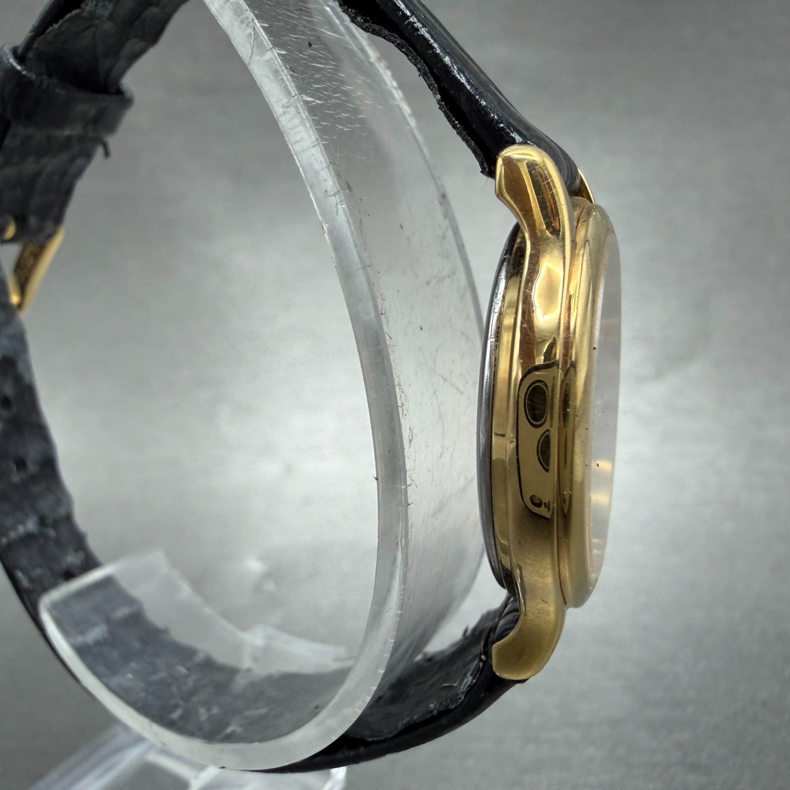 Seiko Spirit Watch Women 26mm Champagne Dial Gold Tone Round 5E31-6C80 New Batt3