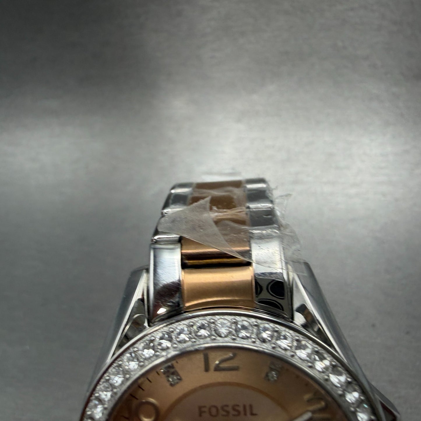 Fossil Riley Watch Women 38mm Rose Dial Two Tone Daydate Round ES4145 New Batt4