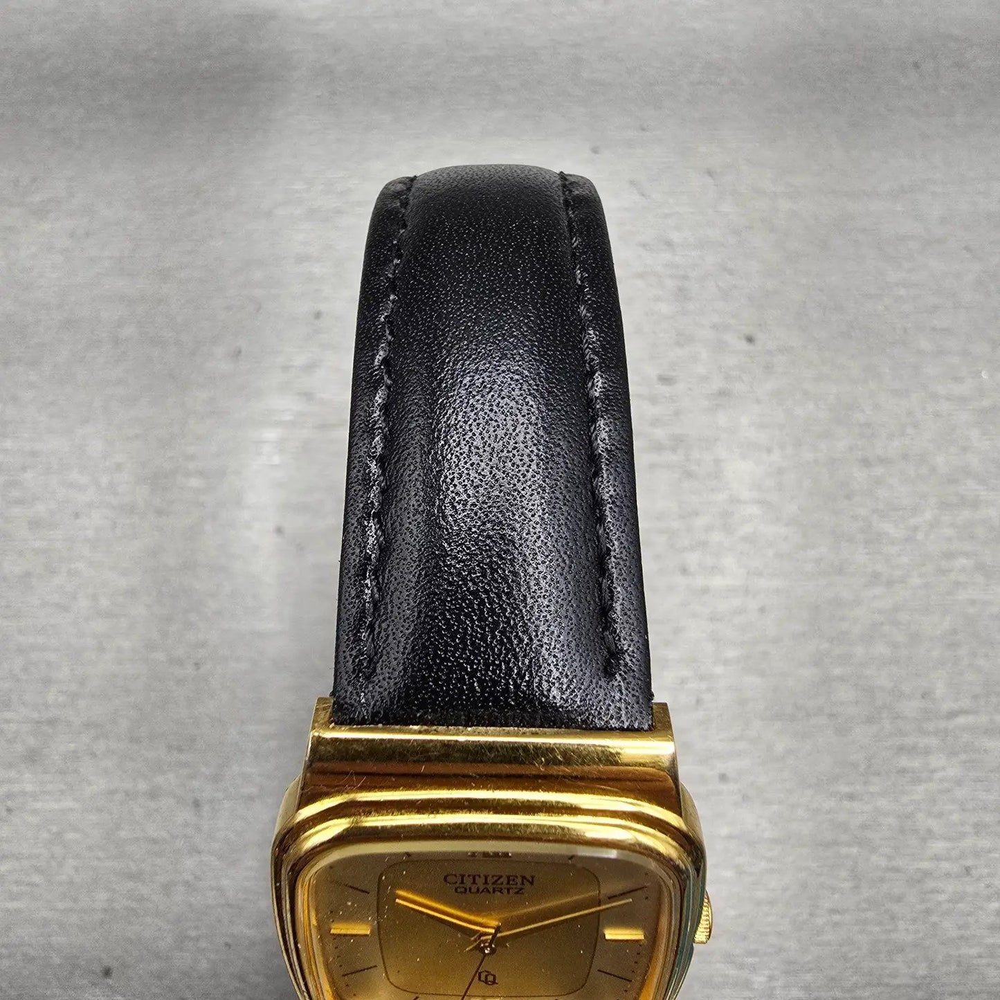 Citizen CQ Watch Men 27mm Gold Dial Gold Tone Rectangle 6031-S23691 New Battery4