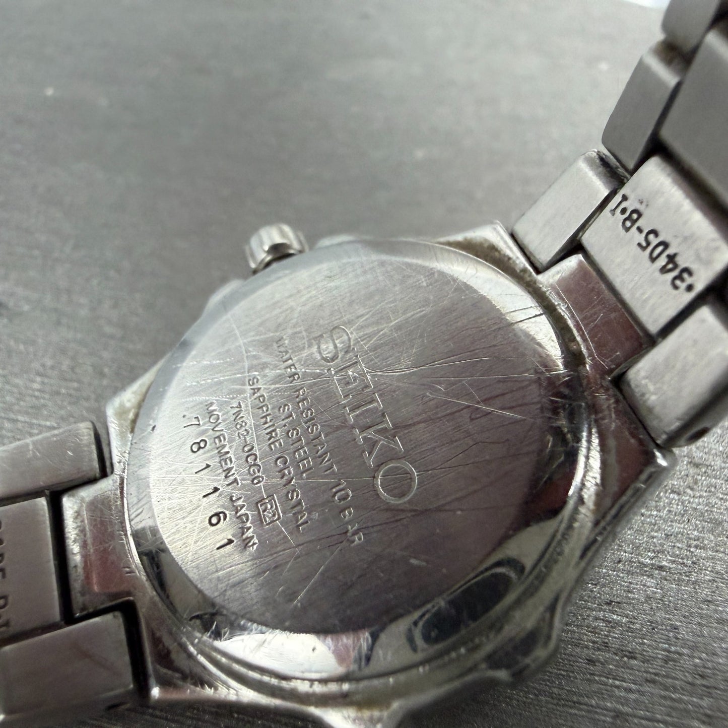 Seiko Coutura Watch Women 27mm MOP Dial Silver Tone Date Round 7n82-0CG0 New Bat9