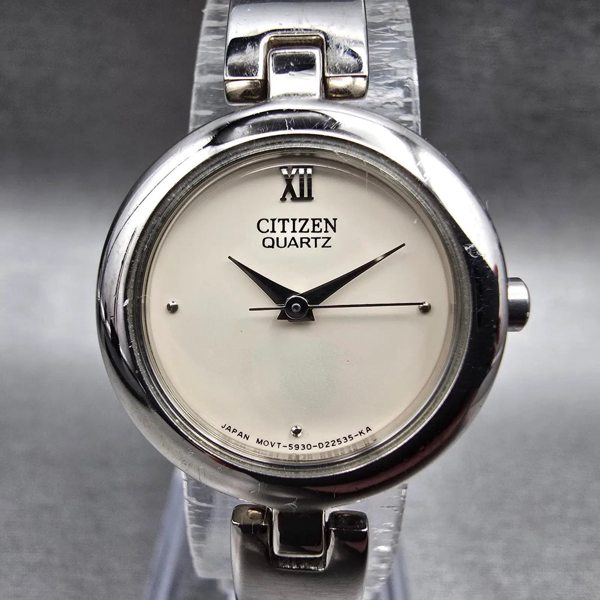 Citizen Watch Women 22mm Ivory Dial Silver Tone Round 5930-899094 New Battery2