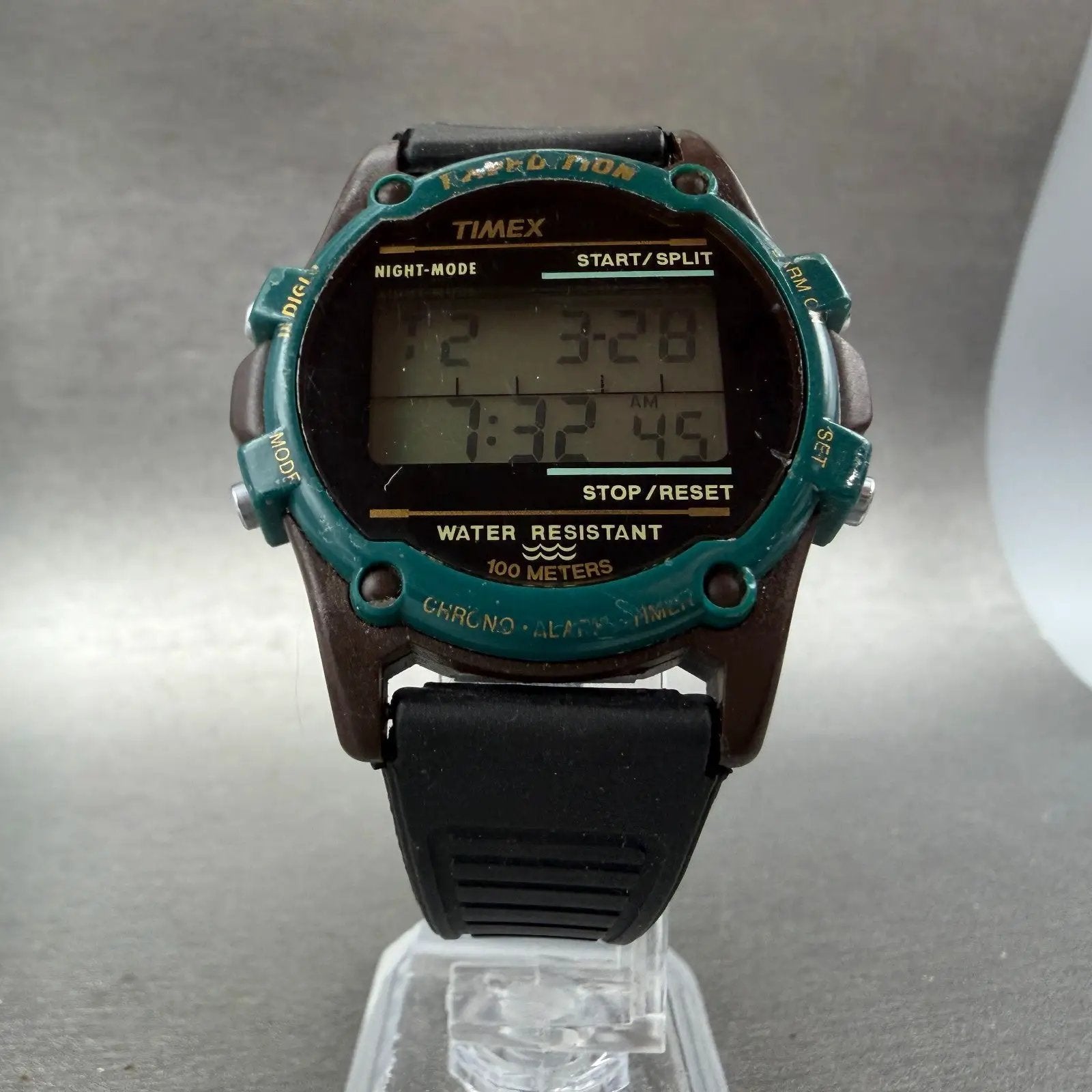 Timex Expedition Atlantis Watch Men 40mm Digital Blue Tone Round Alarm New Batt5