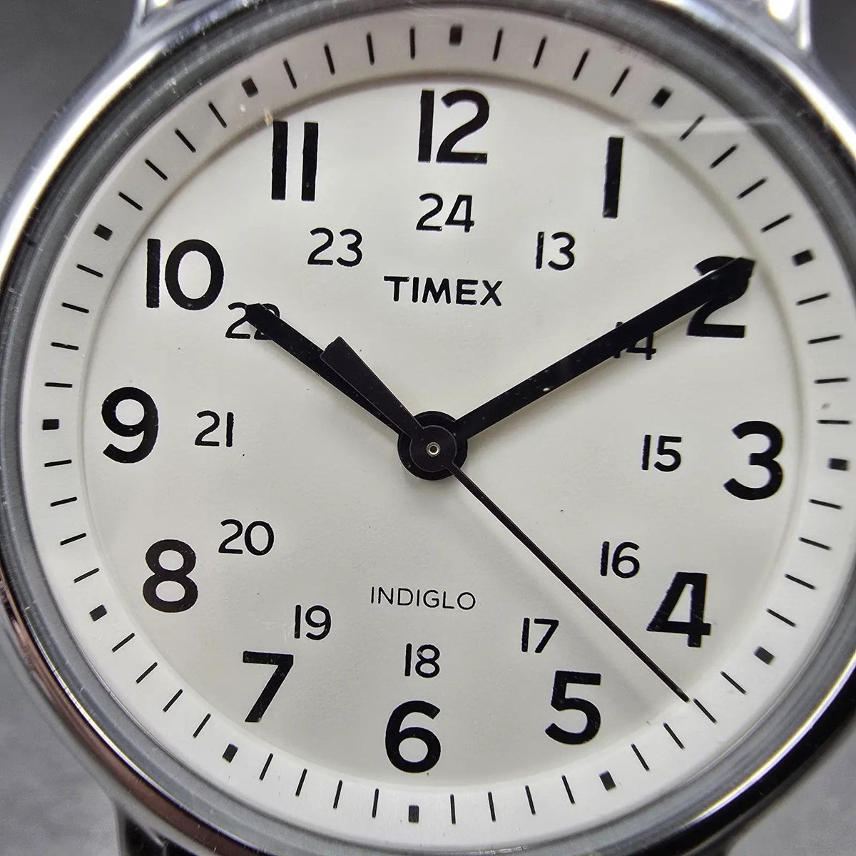 Timex Weekender Watch Men 38mm White Dial Silver Round New Battery TW2R104001