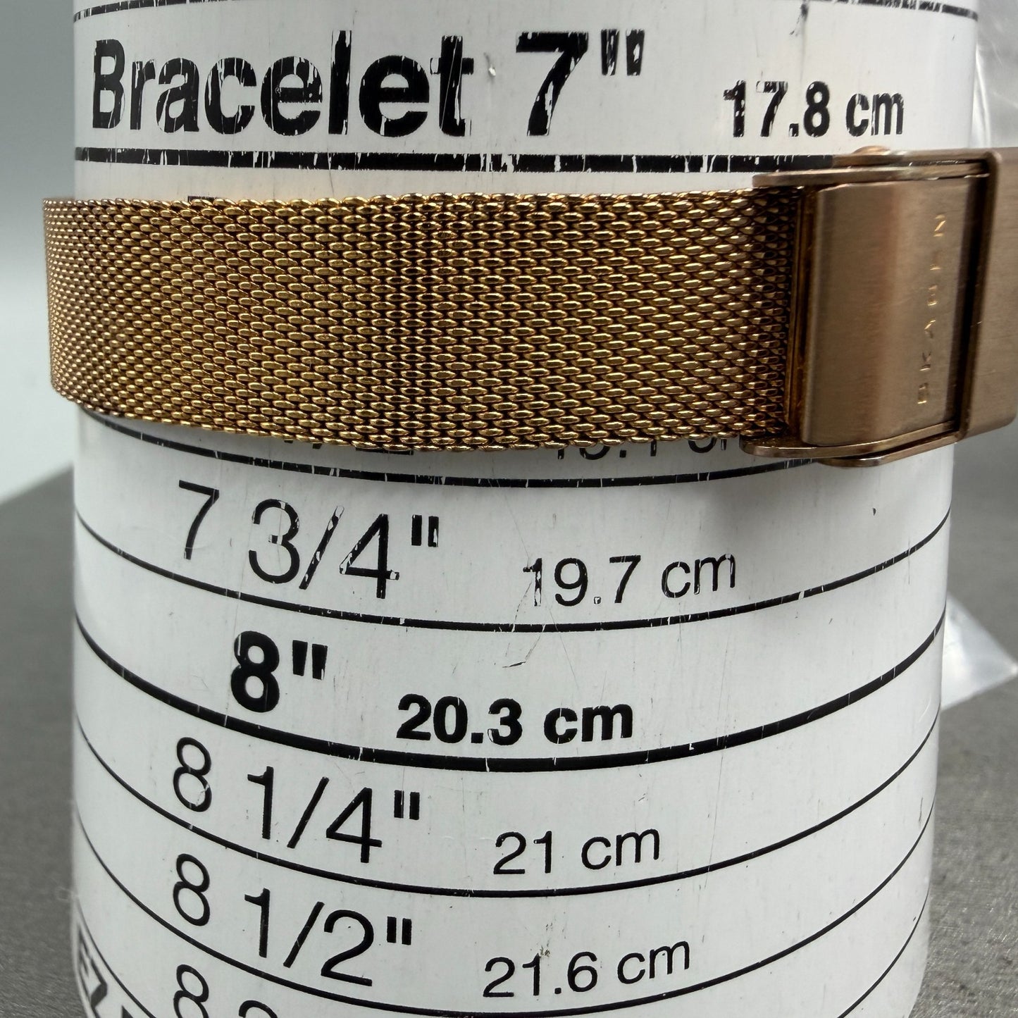 Skagen Watch Women 25mm Brown MOP Dial Rose Gold Tone Round New Batt Mesh Band10