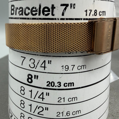 Skagen Watch Women 25mm Brown MOP Dial Rose Gold Tone Round New Batt Mesh Band10