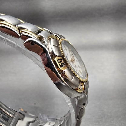 Bulova Marine Star Watch Women 27mm White Dial Two Tone Date Round 96M38 New Bat3
