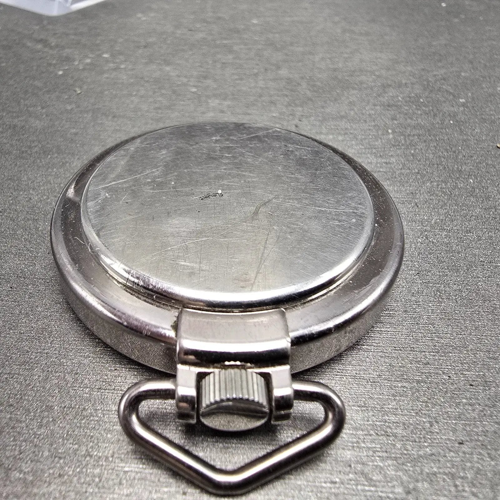Victorinox Swiss Army Pocket Watch Men 48mm White Dial Silver Tone Round PARTS9