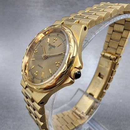 Nivada Watch Women 23mm Gold Dial Gold Tone Round N5700 PARTS3