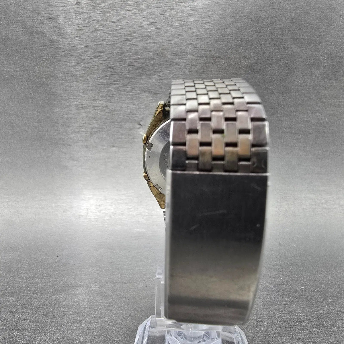 Seiko Watch Men 34mm Gold Digital Alarm Chronograph A158-5059 PARTS Vintage9