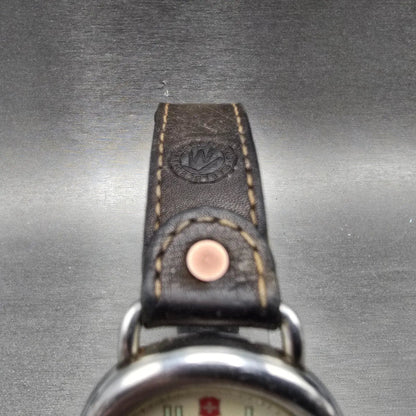 Victorinox Swiss Army Cavalry Watch Men 37mm Cream Dial Silver Tone Date PART LP5