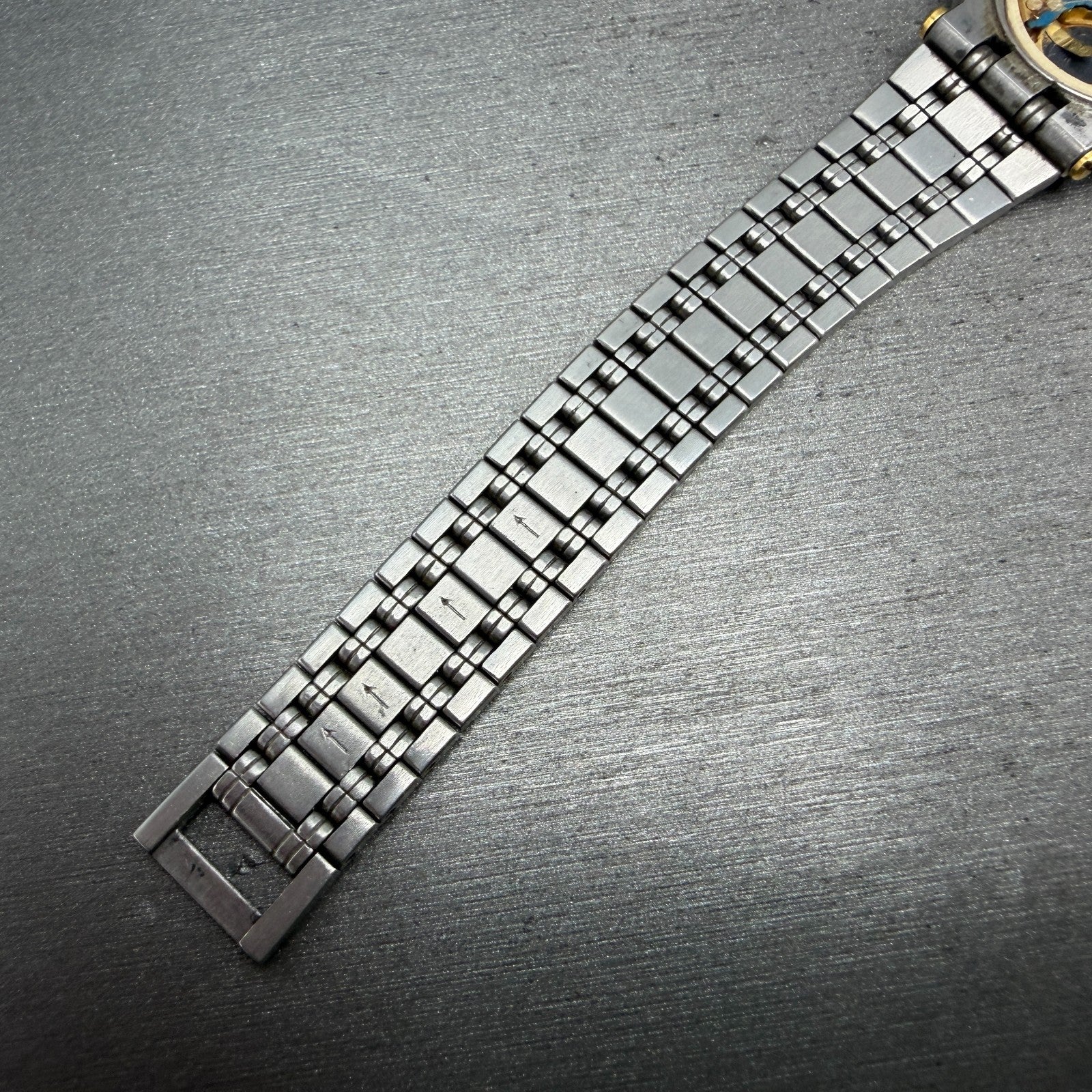 Gucci 9000L Watch Women 25mm Cream Dial Two Tone Date Round NO CASEBACK PARTS10