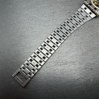 Gucci 9000L Watch Women 25mm Cream Dial Two Tone Date Round NO CASEBACK PARTS10