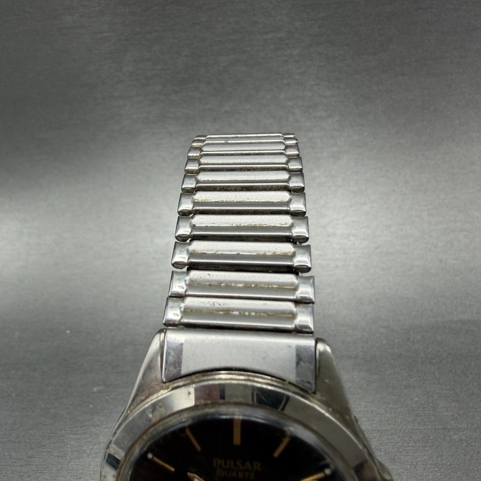 Seiko Pulsar Watch Men 36mm Blue Dial Silver Tone Daydate V533-7A90 New Battery4