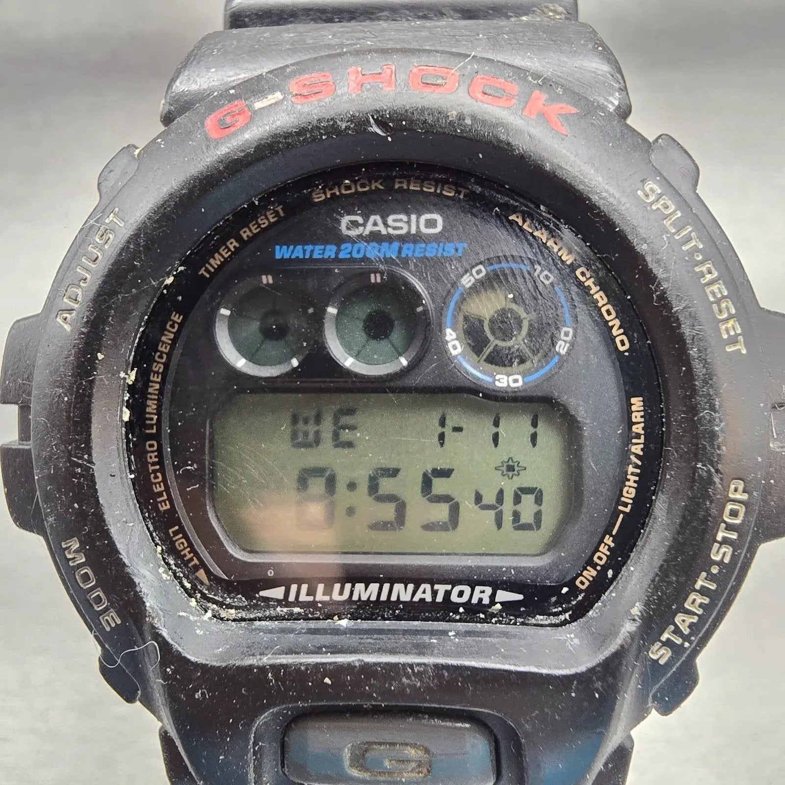 Casio G-Shock DW-6900 Watch Men 50mm Black  Alarm Chronograph 1289 New Batt1