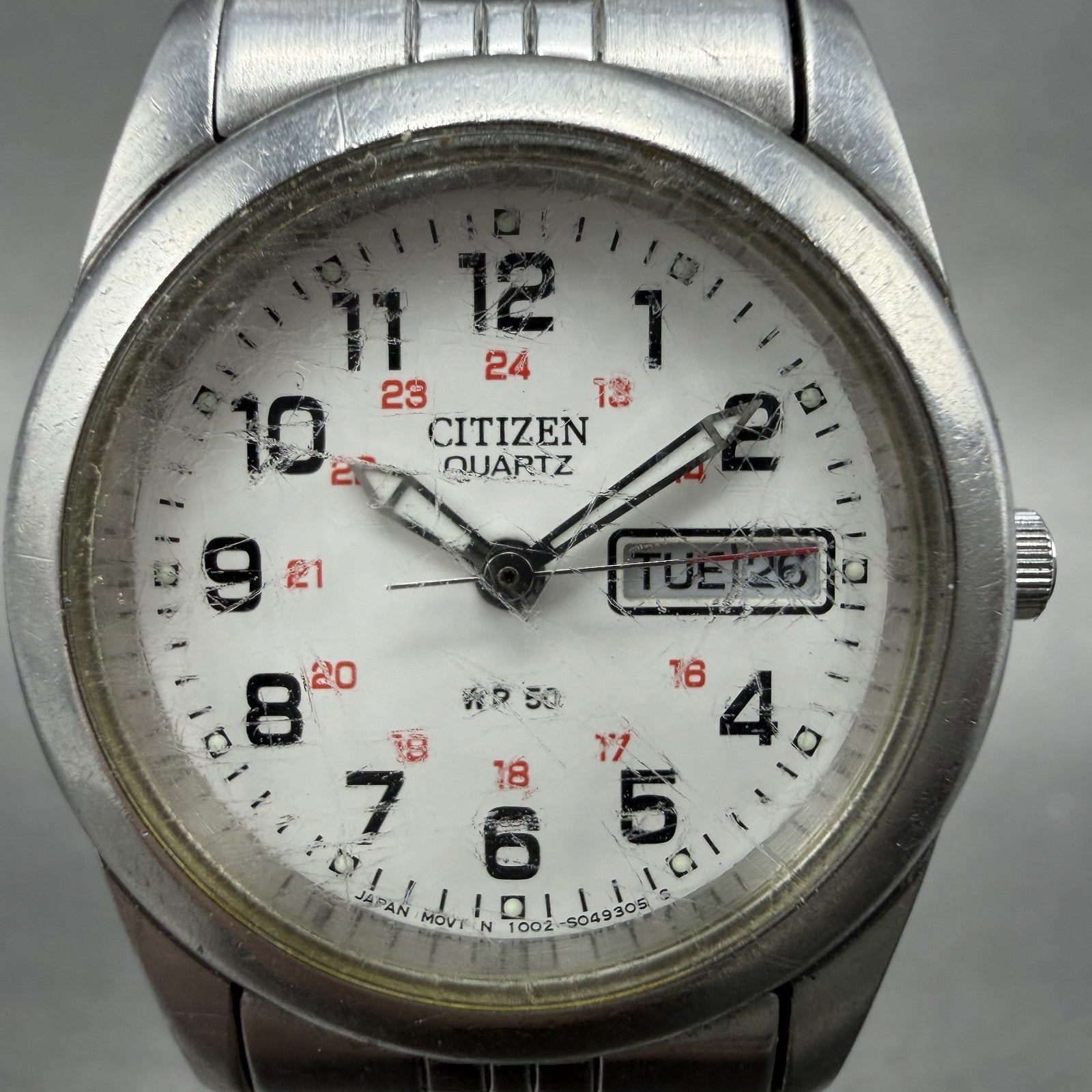 Citizen Watch Women 25mm White Dial Silver Tone Round 1002S029317 New Battery1