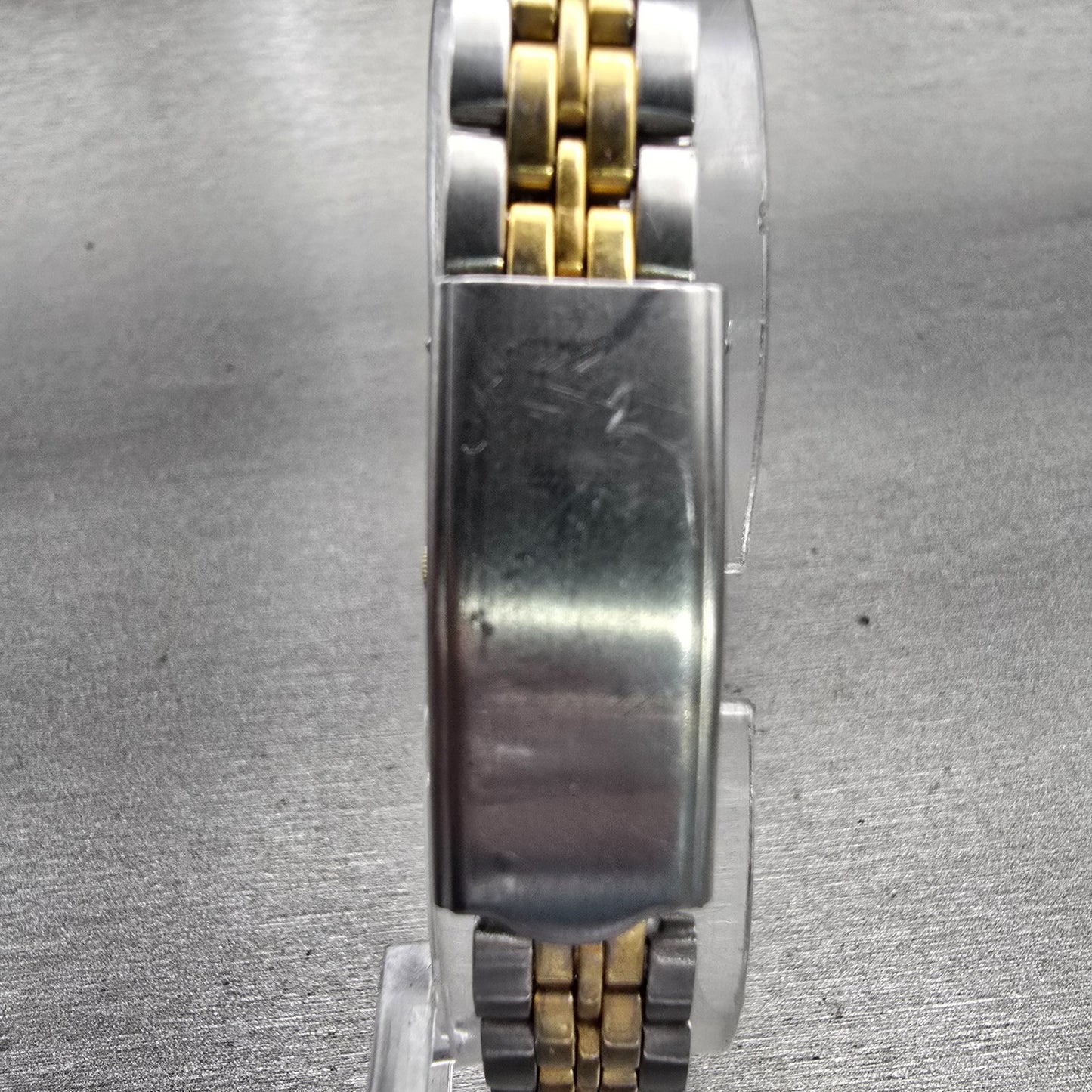 Seiko SQ Watch Women 24mm Silver Dial Two Tone Daydate Round 8523-0069 New Batt7