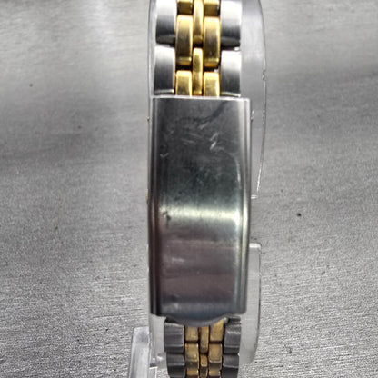Seiko SQ Watch Women 24mm Silver Dial Two Tone Daydate Round 8523-0069 New Batt7