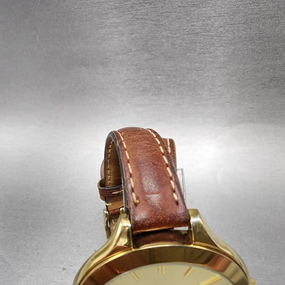 Michael kors Runway Watch Women 42mm Gold Dial Gold Tone Round MK2256 New Batt4