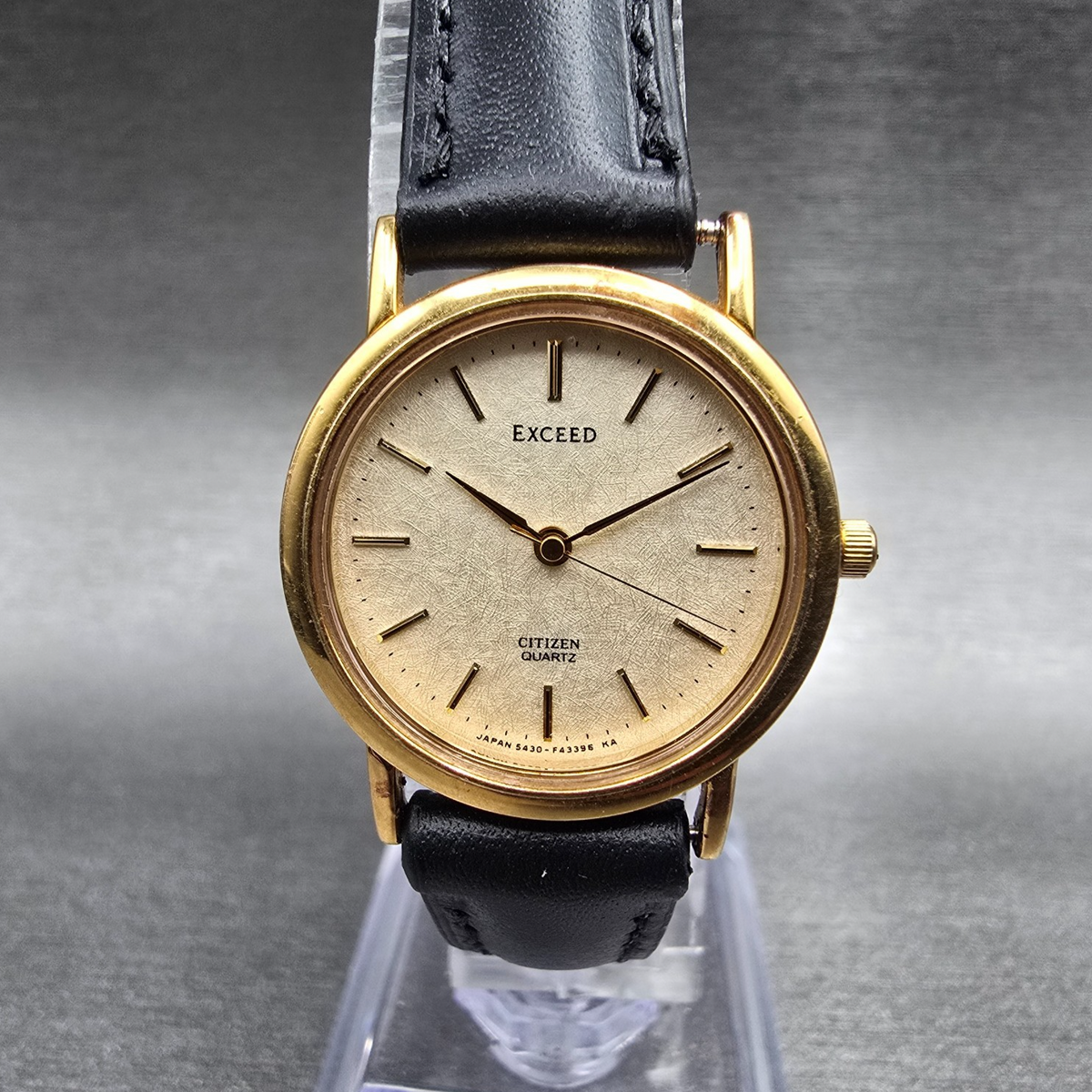 Citizen Exceed Watch Women 24mm Champagne Dial Gold Tone 5430 Round New Battery0
