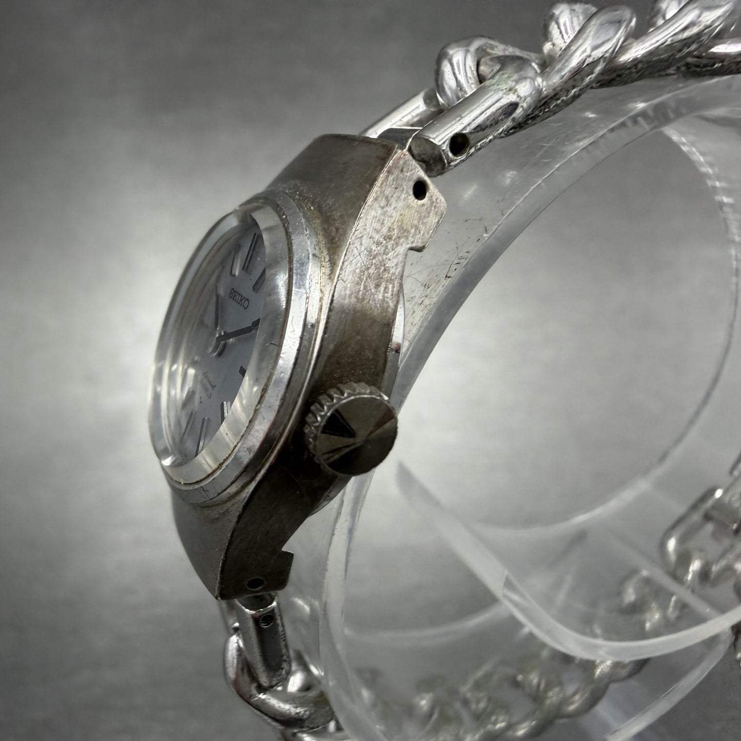 Seiko Special Watch Women 18mm Blue Dial White Gold Plated Manual Wind Runs2