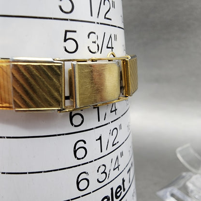 Seiko Tank Watch Women 12mm Gold Dial Gold Tone 1E205109 Rectangle New Battery10