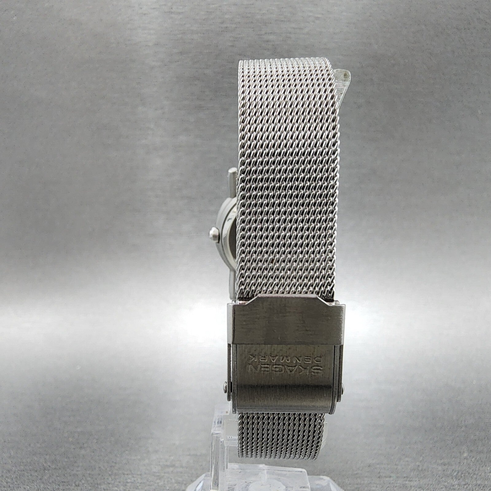 Skagen Watch Women 25mm Silver Dial Steel Round Mesh Band 4SSS New Battery7