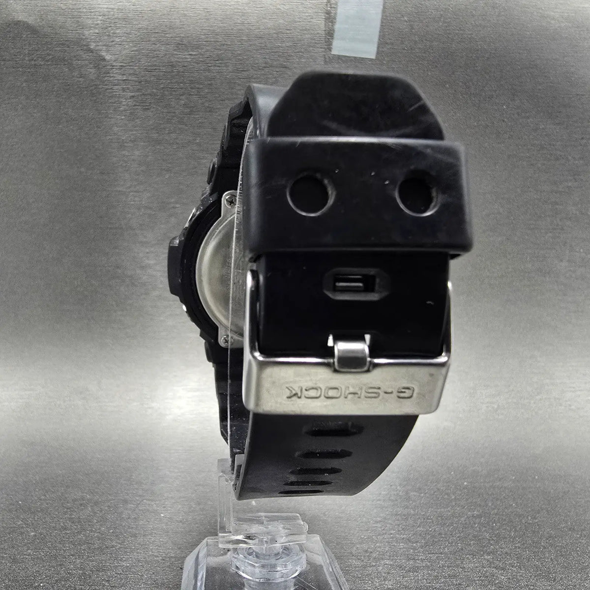 Casio G-Shock GAS-100 Watch Men 48mm Black Silver Analog Digital Solar Alarm8