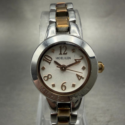 Seiko Michel Klein Watch Women 20mm White Dial Two Tone Round 1N01-K970 New Batt0