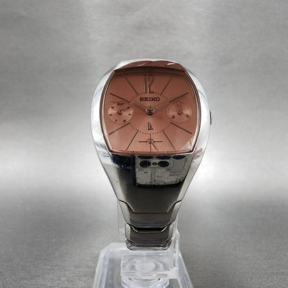 Seiko Lukia Watch Women 28mm Pink Dial Stainless Steel Daydate 5Y895A20 New Bat5