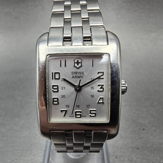 Victorinox Swiss Army Alliance Tank Watch Women 22mm Silver Dial Steel New Battt0