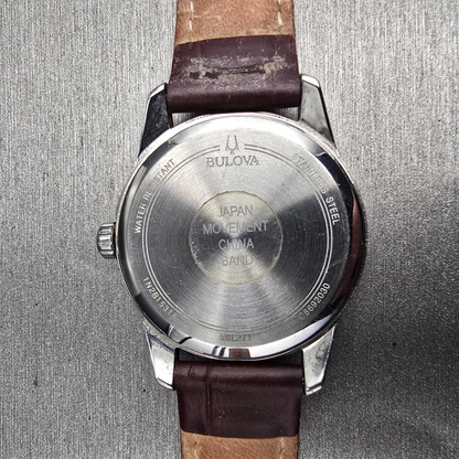 Bulova Watch Women 32mm MOP Dial Silver Tone Round 96L271 New Battery10