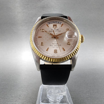 Tudor Prince Date Day Watch Men 36mm Silver Dial Two Tone  Automatic 762136