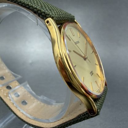 Citizen Exceed Watch Men 32mm Gold Dial Gold Tone Round 5639-F60854 New Battery3