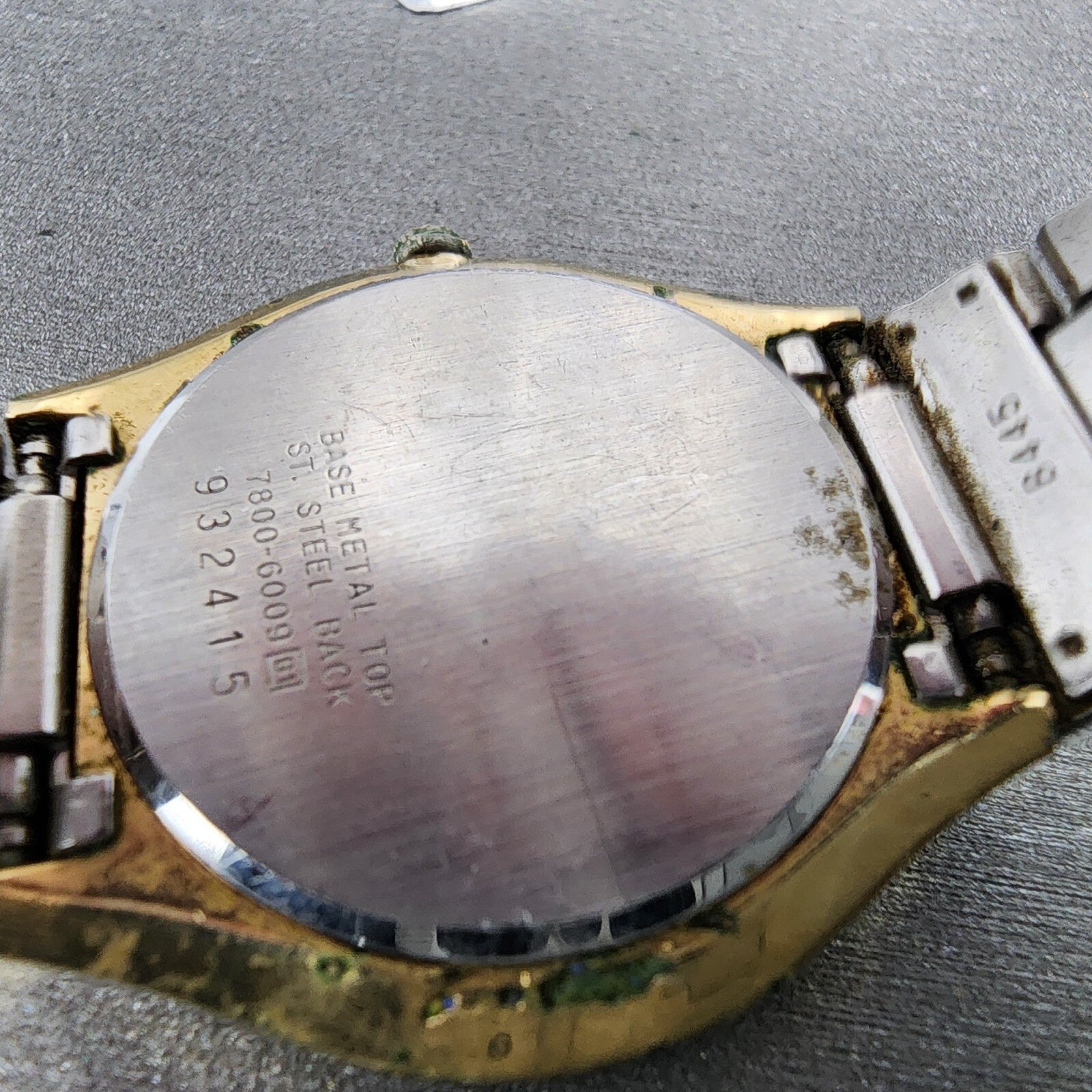Seiko Watch Men 32mm Gold Dial Gold Tone Round 78006009 New Battery Vintage9