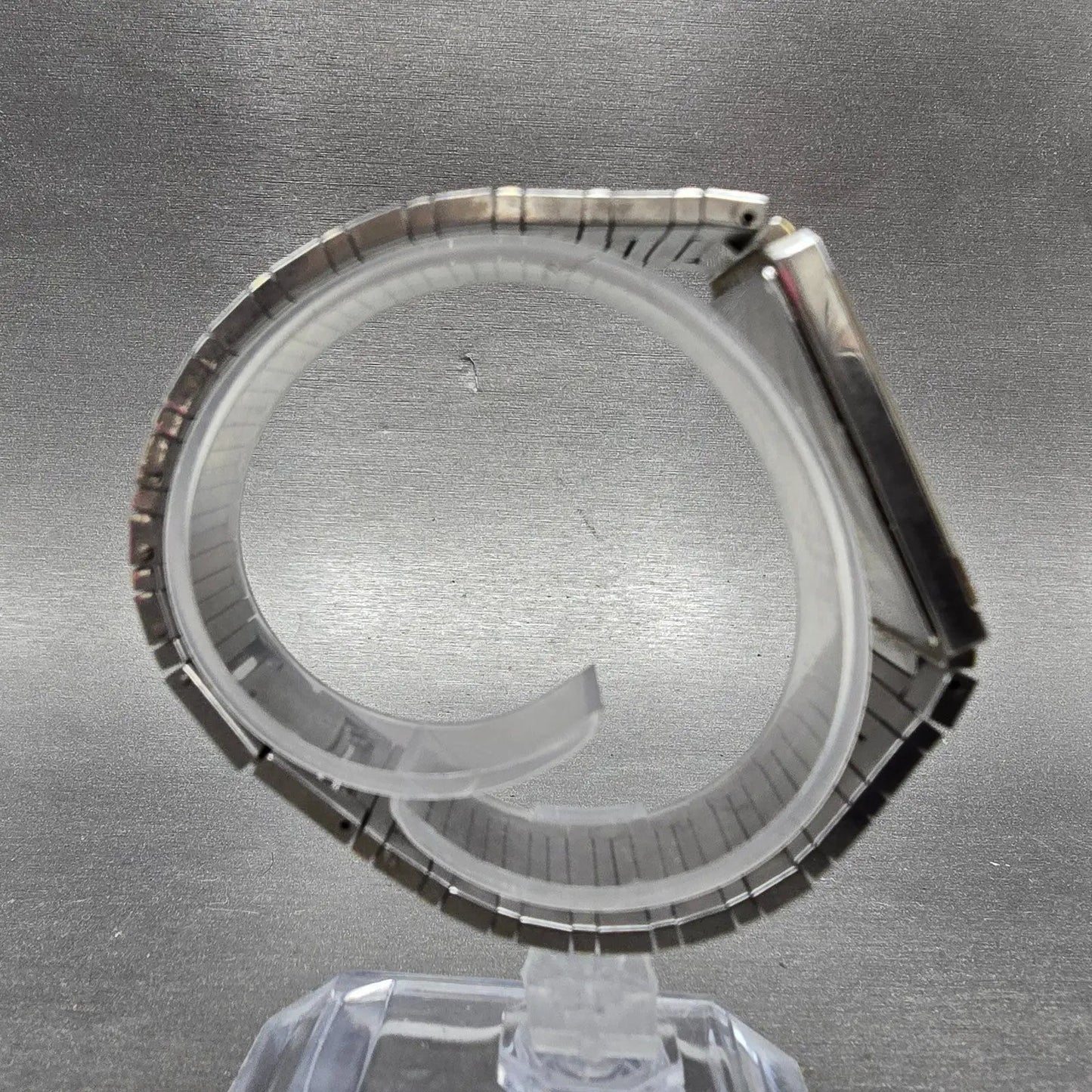 Seiko Lassale Tank Watch Men 24mm White Dial Two Tone Rectangle 7750-5079 PARTS9