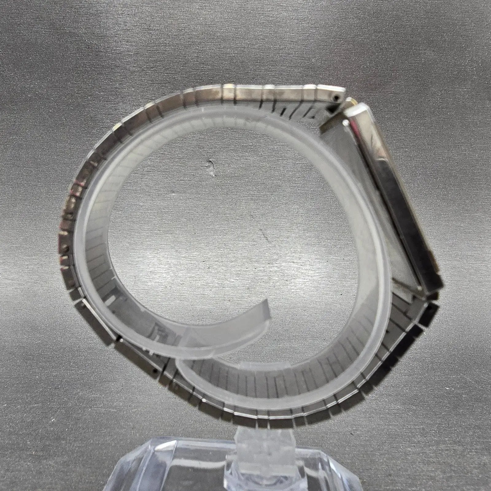 Seiko Lassale Tank Watch Men 24mm White Dial Two Tone Rectangle 7750-5079 PARTS9
