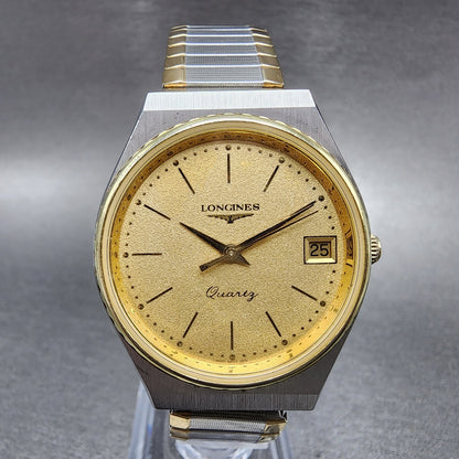 Longines Watch Men 33mm Gold Dial Two Tone Date Round PARTS0
