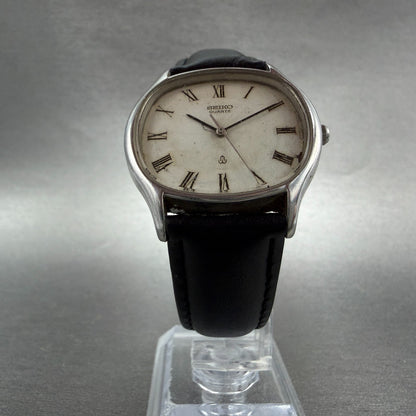Seiko Watch Men 33mm White Dial Silver Tone Round 6431-5040 New Battery Vintage5