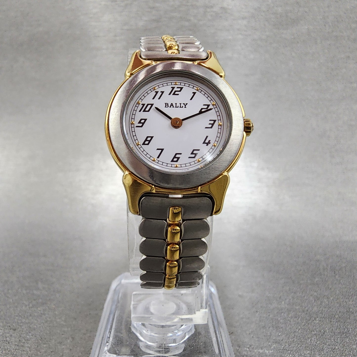 Bally Watch Women 23mm White Dial Two Tone Round 13.01 New Battery W/Box6